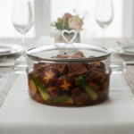 Luciano 1500ml Borosilicate Glass Pot with Lid 1. Heat Resistant 2.Bubble Wrapped, 1Set/Color Box