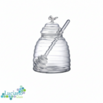 Luciano High Borosilicate Glass Honey Pot with Spoon 480ml - Image 2