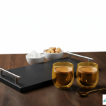 Luciano 80ml Borosilicate Ion Plating Amber Double Wall Glass 2PC Cup in Gift Box