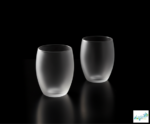 Luciano 350ml Frozen Borosilicate Double Wall Glass Cup 2 PC Set - Image 4