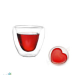 Luciano 80ml Borosilicate Single Wall 2PC Cup in Gift Box (Heart Shape)