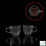 Luciano Borosilicate 250Ml Glass Cup 2Pcs Set - Image 3