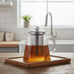 Luciano Square 950ML Tea Kettle with SS Filter and Lid