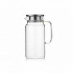Luciano 1200ml Borosilicate Glass Pitcher with Stainless Steel Cover - Image 2
