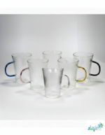 Luciano High Borosilicate 350ml Single Wall Glass Color Handle - Image 2