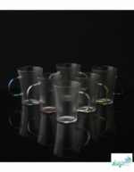 Luciano High Borosilicate 350ml Single Wall Glass Color Handle - Image 3