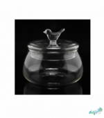 Luciano Borosilicate 500ml Glass Sugar Pot with Bird Lid - Image 5