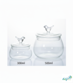 Luciano Borosilicate 500ml Glass Sugar Pot with Bird Lid - Image 9