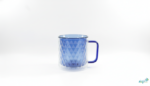 Luciano 380ml Borosilicate Double Wall Glass with Embossed Blue Color Inside Wall - Image 2