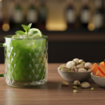 Luciano 380ml Borosilicate Double Wall Glass with Embossed Green Color Inside Wall