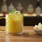 Luciano 380ml Borosilicate Double Wall Glass with Embossed Yellow Color Inside Wall