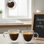 Luciano 80ml Borosilicate Double Wall 2PC Cup in Gift Box (Heart Shape)