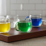 Luciano 350ml Borosilicate Single Wall Color Handles Glass Cup Set in Gift Box