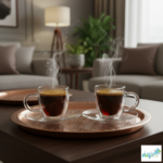 Luciano 70Ml Borosilicate Double Wall Coffee Glass Cup 2Pcs Set+12Cm Saucer 2Pcs