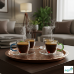 Luciano Borosilicate 4X70Ml Glass Cup With Saucer