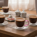 Luciano 12PC Set 6x70Ml Borosilicate Double Wall Coffee Glass Cup +12Cm Saucer