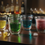 Luciano High Borosilicate 80ml Multi Color Double Wall Cawa Glass Cups