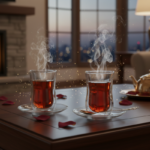 Luciano High Borosilicate 90ml Double Wall Tea Cup and Saucer 4pc set