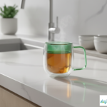 Luciano High Borosilicate 250ml Double Wall Glass Green with Handle