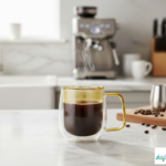 Luciano High Borosilicate 250ml Double Wall Glass Yellow with Handle