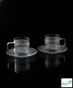 Luciano Baklava High Borosilicate 90ml Single Wall Coffee Cup with Saucer 4pc set - Image 3