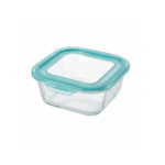 Luciano High Borosilicate Square Glass Food Container with easy snap lid 520ml 13x13x5.6cm - Image 2