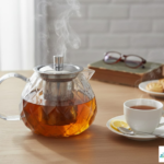 Luciano Diamond Borosilicate Glass Tea Pot 1000ml with SS304 Filter Color Box