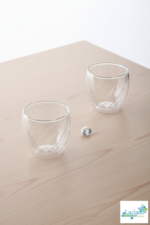 Luciano Diamond Borosilicate Double Wall Glass Cup Set 280ml x 2 Color Box - Image 2