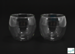 Luciano High Borosilicate Round Glass Espresso Double Wall Glass cups 80ml - 2pc set - Image 3