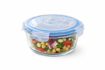 Luciano High Borosilicate Round Glass Food Container with Vent Lid 400ml 13.7x6.3cm - Image 2