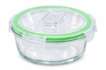 Luciano High Borosilicate Round Glass Food Container with Vent Lid 950ml 17.9x7.6cm - Image 2