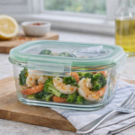 Luciano High Borosilicate Square Glass Food Container with Vent Lid 800ml