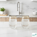 Luciano 400Ml Cristal Cups 2Pcs Set Gold Color