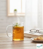 Luciano 270ml High Borosilicate Single Wall Square Glass Cup with Transparent Handle White Box